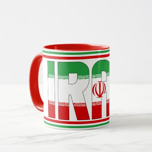 Mug Drapeau national d'Iran Café patriotique (Devant gauche)