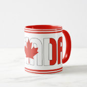 Mug Drapeau national du Canada Café patriotique (Devant droit)