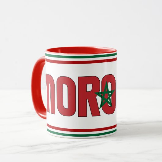 Mug Drapeau national du Maroc Café patriotique (Devant gauche)