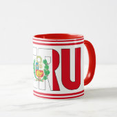 Mug Drapeau national du Pérou Café patriotique (Devant droit)