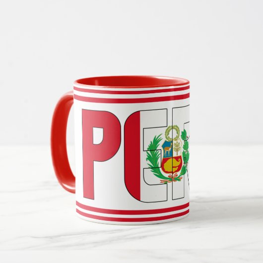Mug Drapeau national du Pérou Café patriotique (Devant gauche)