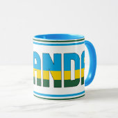 Mug Drapeau national du Rwanda Café patriotique (Devant droit)