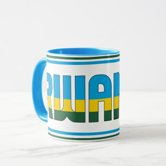 Mug Drapeau national du Rwanda Café patriotique (Devant gauche)