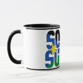Mug Drapeau national du Soudan du Sud Café patriotique (Gauche)