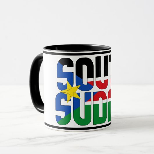 Mug Drapeau national du Soudan du Sud Café patriotique (Devant gauche)