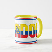 Mug Drapeau national Équateur Café patriotique (Devant droit)