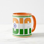 Mug Drapeau national indien Café patriotique (Devant droit)
