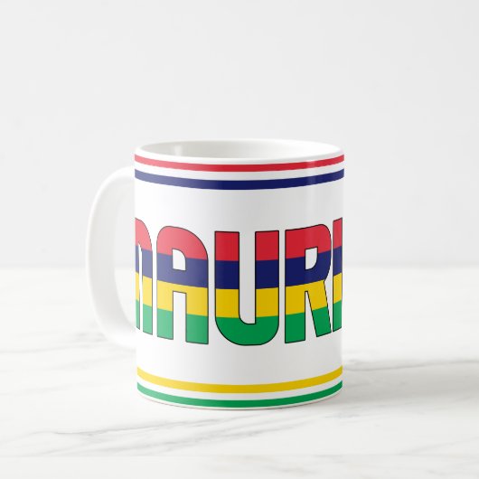 Mug Drapeau national mauricien patriotique (Devant gauche)