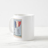 Mug Drapeau national vintage et Tour Eiffel (Devant gauche)