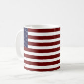 Mug Drapeau Nautique Américain Rouge Bleu Bleu Cof (Devant gauche)