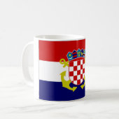 Mug Drapeau naval de drapeau de la Croatie (Devant gauche)
