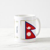 Mug Drapeau népalais + Musique des cartes (Devant droit)