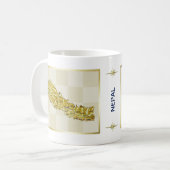 Mug Drapeau népalais + Musique des cartes (Devant gauche)