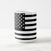 Mug Drapeau noir et blanc américain (Centre)