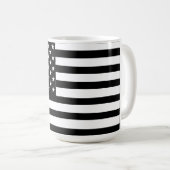 Mug Drapeau noir et blanc américain (Devant droit)