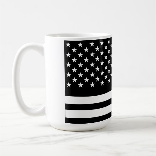 Mug Drapeau noir et blanc américain (Gauche)