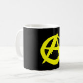 Mug Drapeau noir et jaune de capitalisme d'Anarcho (Devant gauche)