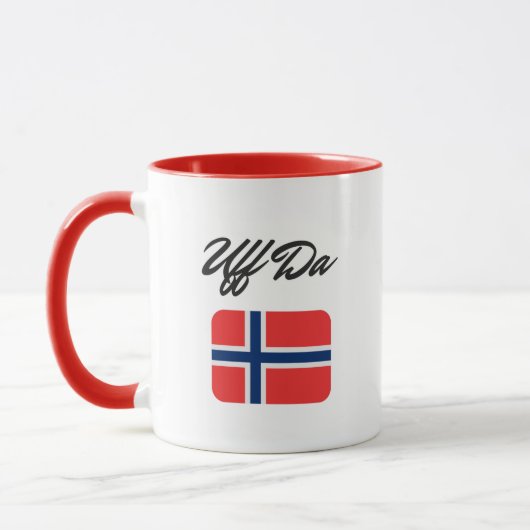 Mug Drapeau norvégien Uff Da (Gauche)