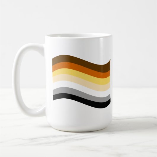 Mug Drapeau ondoyant de la fierté de l'ours (Gauche)