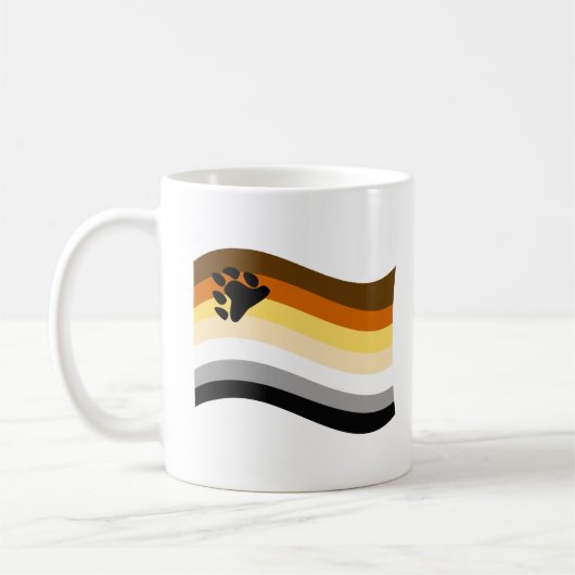 Mug Drapeau ondoyant de la fierté des ours (Gauche)