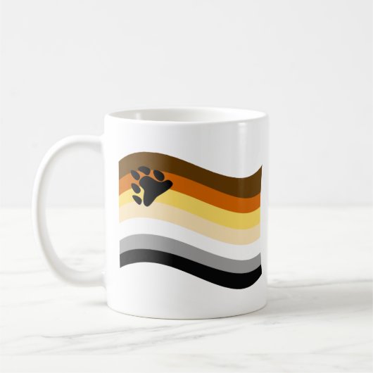 Mug Drapeau ondoyant de la fierté des ours (Gauche)