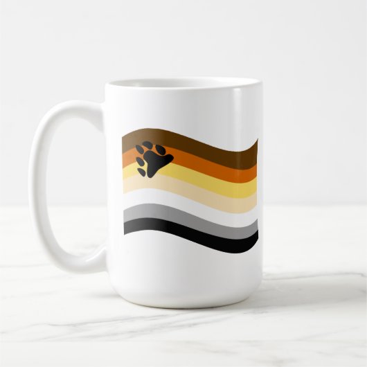 Mug Drapeau ondoyant de la fierté des ours (Gauche)