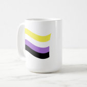 Mug Drapeau ondoyant non binaire (Devant gauche)