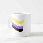 Mug Drapeau ondoyant non binaire (Devant gauche)
