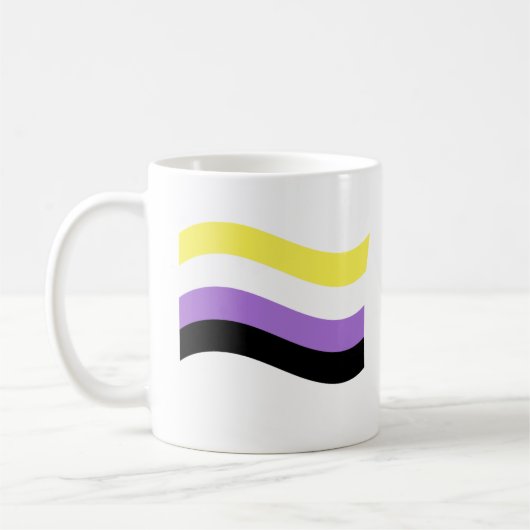 Mug Drapeau ondoyant non binaire (Gauche)