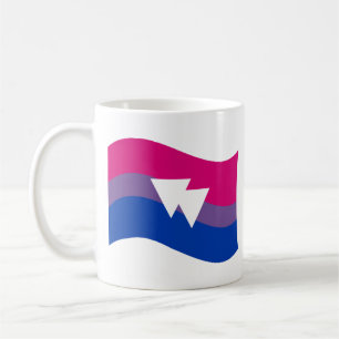 Mug Drapeau ondoyant symbole de la fierté bisexuelle