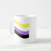 Mug Drapeau ondulant non binaire (Devant gauche)
