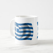 Mug Drapeau onduleux de la Grèce (Devant gauche)