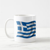 Mug Drapeau onduleux de la Grèce (Gauche)