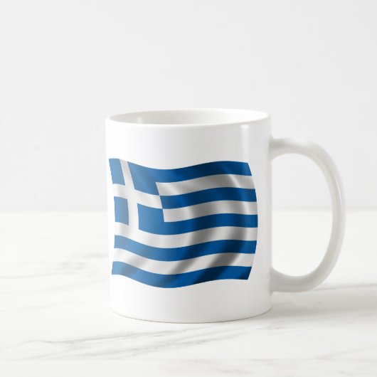Mug Drapeau onduleux de la Grèce (Droite)