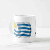 Mug Drapeau onduleux de l'Uruguay (Devant gauche)