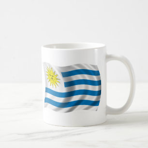 Mug Drapeau onduleux de l'Uruguay
