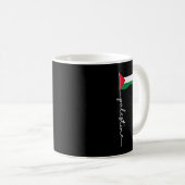 Mug Drapeau Palestine avec nom Palestine pour Palestin (Devant droit)