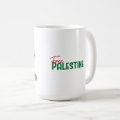 Mug Drapeau palestinien au-dessus du Dôme de la Mosqué (Devant droit)