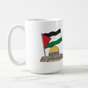 Mug Drapeau palestinien au-dessus du Dôme de la Mosqué