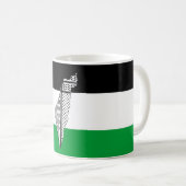 Mug Drapeau palestinien et carte avec Motif Keffiyeg (Devant droit)