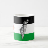 Mug Drapeau palestinien et carte avec Motif Keffiyeg (Centre)