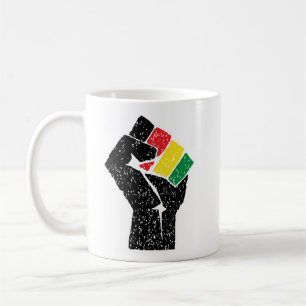 Mug Drapeau panafricain Poing, histoire noire afro-amé