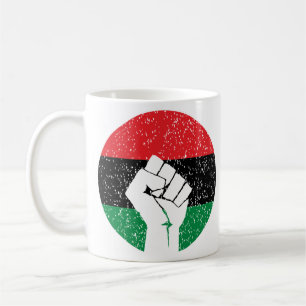 Mug Drapeau panafricain Poing, Histoire noire afro-amé