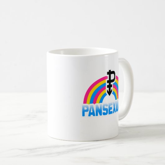 MUG DRAPEAU PANSEXUAL D'ARC-EN-CIEL (Devant droit)