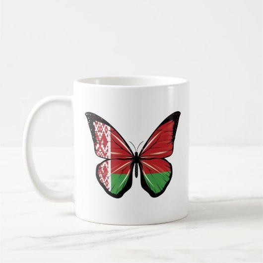 Mug Drapeau papillon biélorusse (Gauche)