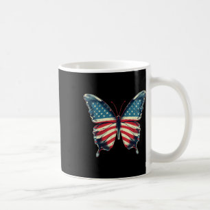 Mug Drapeau Papillon Usa Drapeau Vintage mignon Améric