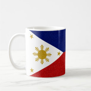 Mug Drapeau Parties scintillant philippin à enveloppe