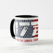 Mug Drapeau Patriotique 1776 en détresse (Devant gauche)