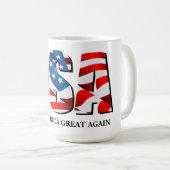 Mug drapeau patriotique américain rouge blanc (Devant droit)