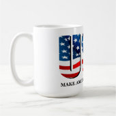 Mug drapeau patriotique américain rouge blanc (Gauche)